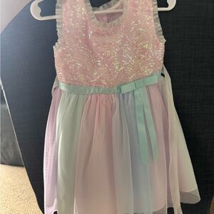 Pastel Sequin Kids Dress